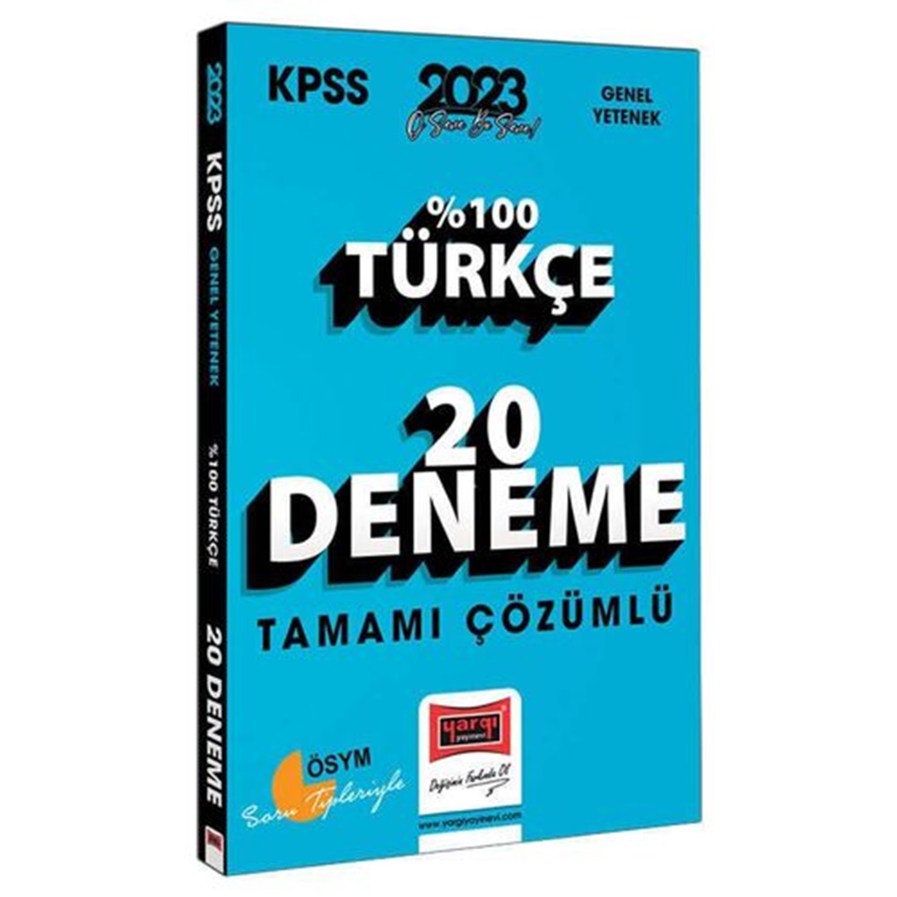 2023 Yargı KPSS Türkçe Tamamı Çözümlü 20 Deneme